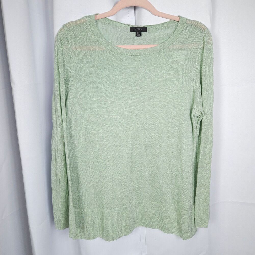 J.‎ Crew Men's XS Green Knit Pullover Sweater Long Sleeve